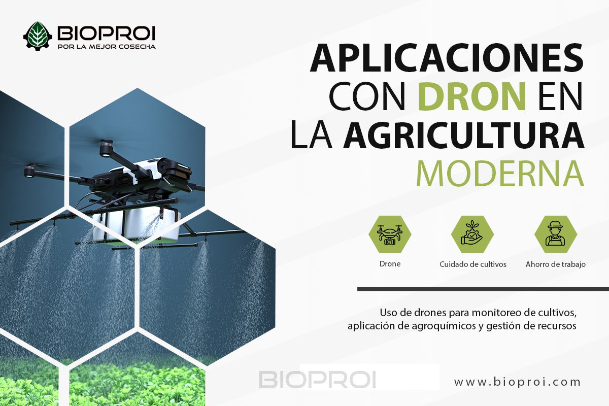 Aplicación con dron a cultivo