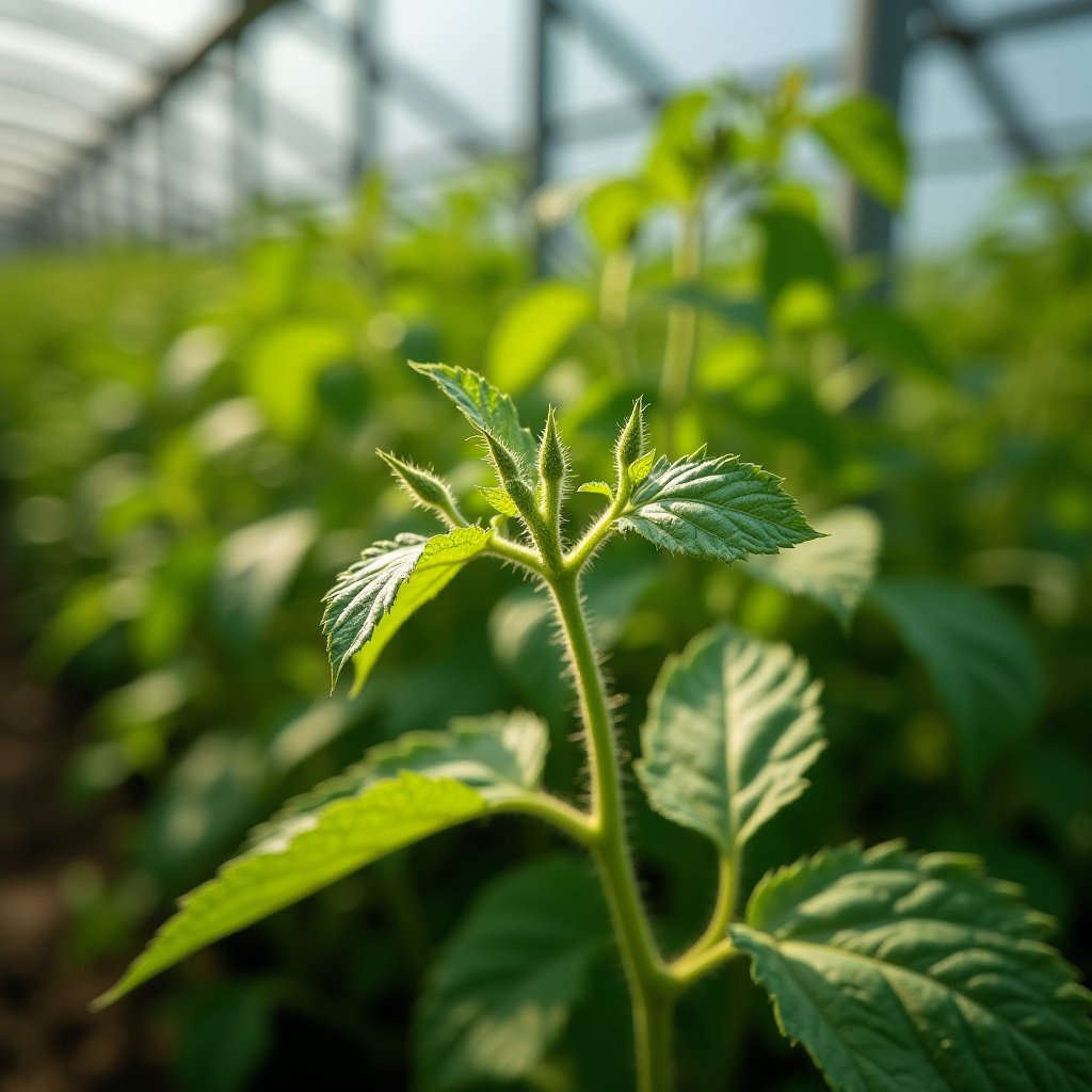 Plantas verdes y sanas