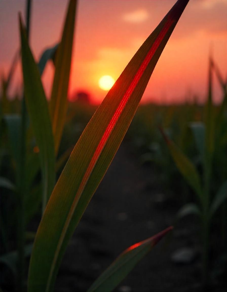 Atardecer en predio de caña de azúcar dañado por la raya roja