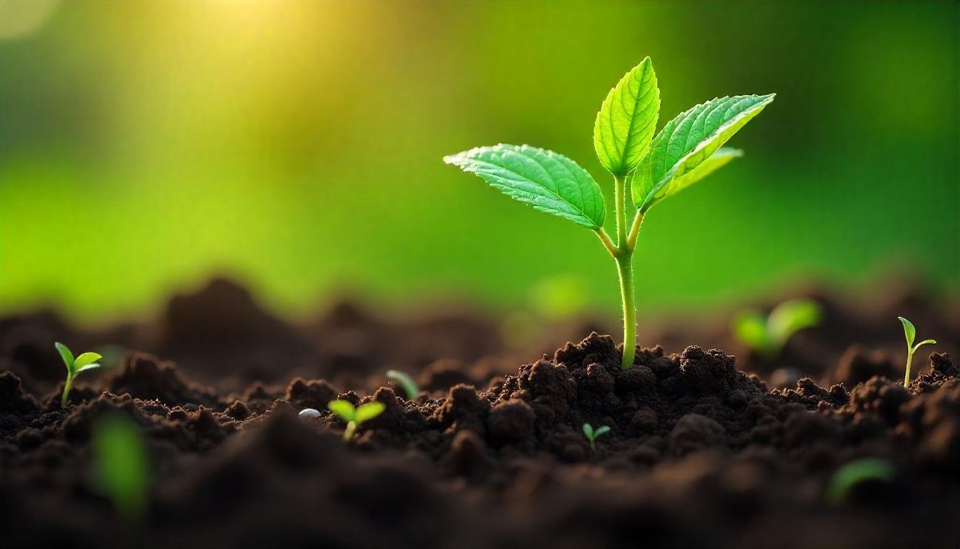 planta sana en suelos sanos y productivos 