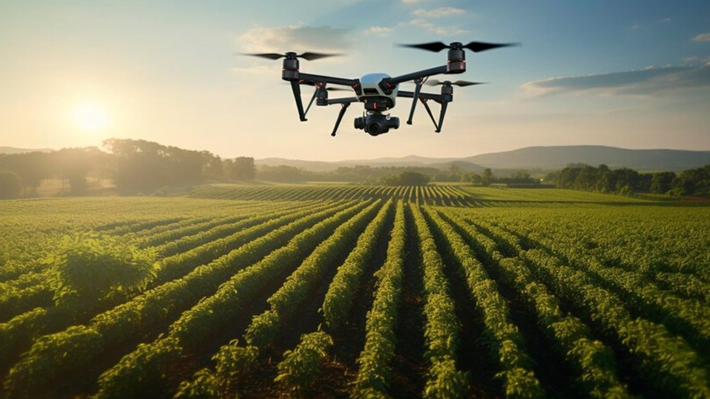 Aplicación foliar con drone a predio