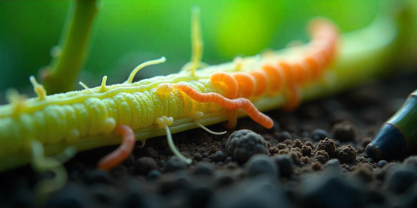 Nematodo en plantas