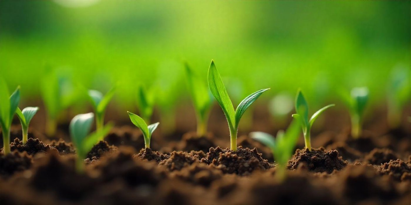 suelos sanos con plantas en crecimiento&nbsp;